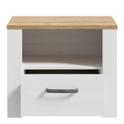 Bohol 1 Drawer Bedside I n Navy Oak