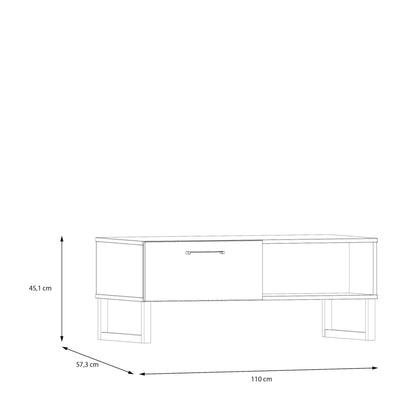 Sali 1 Drawer Coffee Table in Light Grey