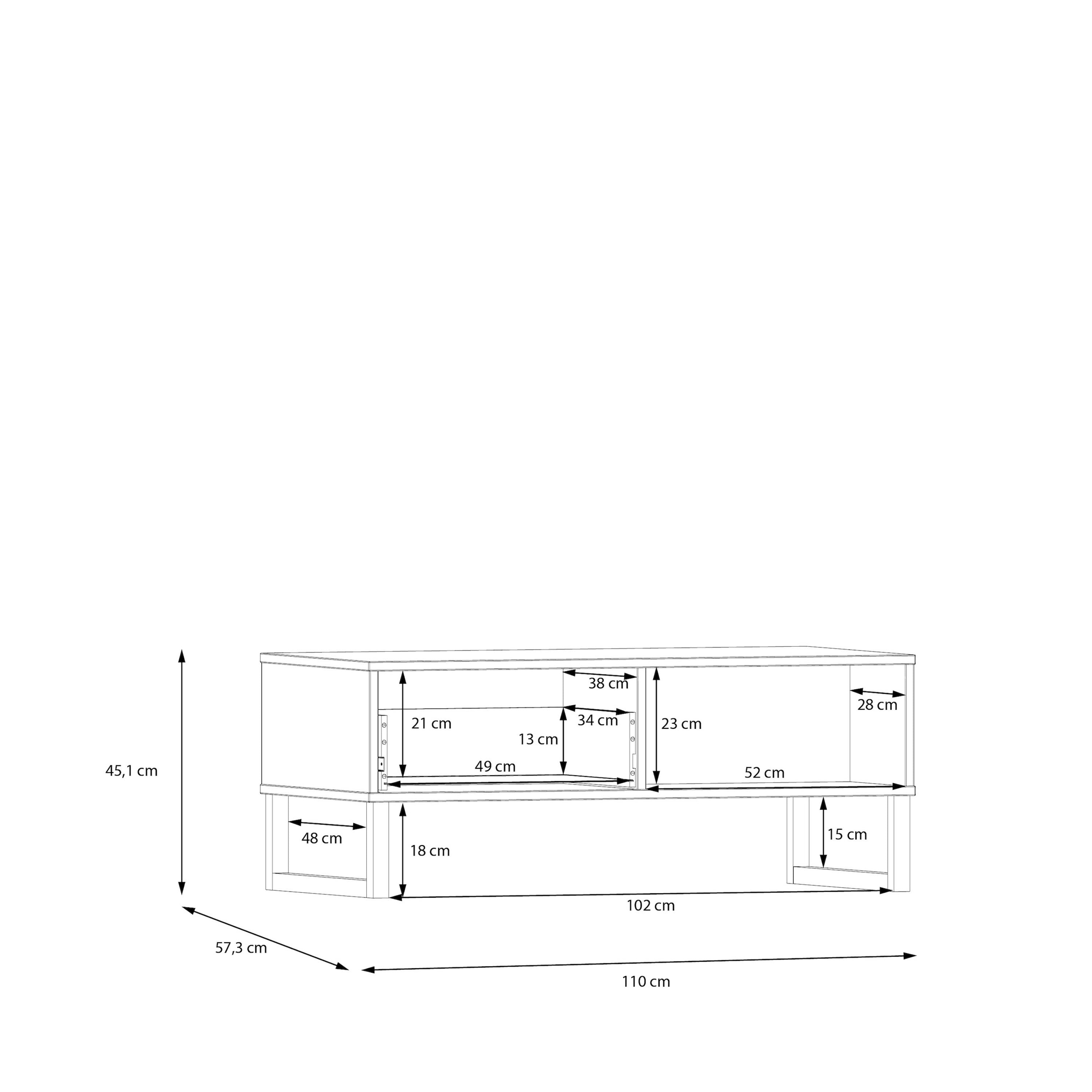 Sali 1 Drawer Coffee Table in Light Grey