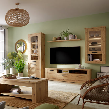 Corona 140cm Wall Shelf in Artisan Oak