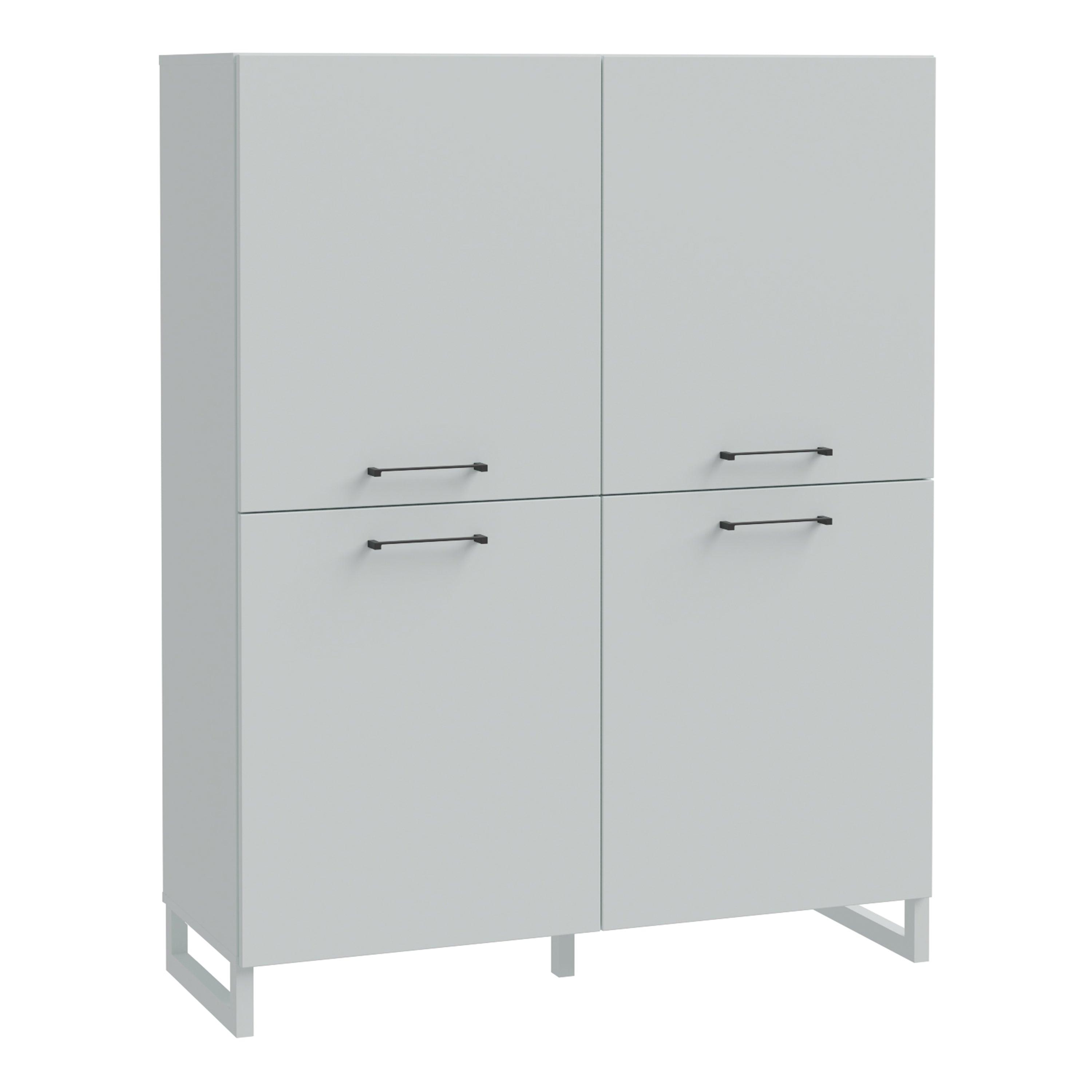 Sali 4 Door Highboard in Light Grey