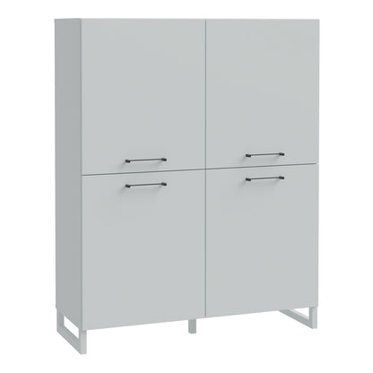 Sali 4 Door Highboard in Light Grey