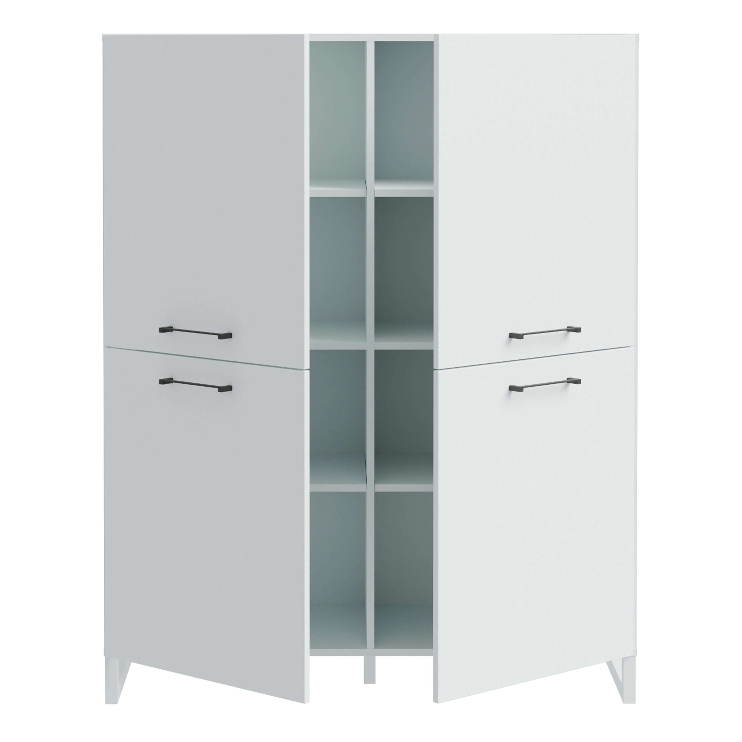 Sali 4 Door Highboard in Light Grey