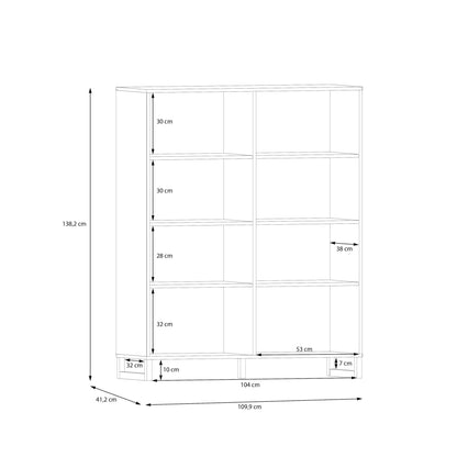Sali 4 Door Highboard in Light Grey