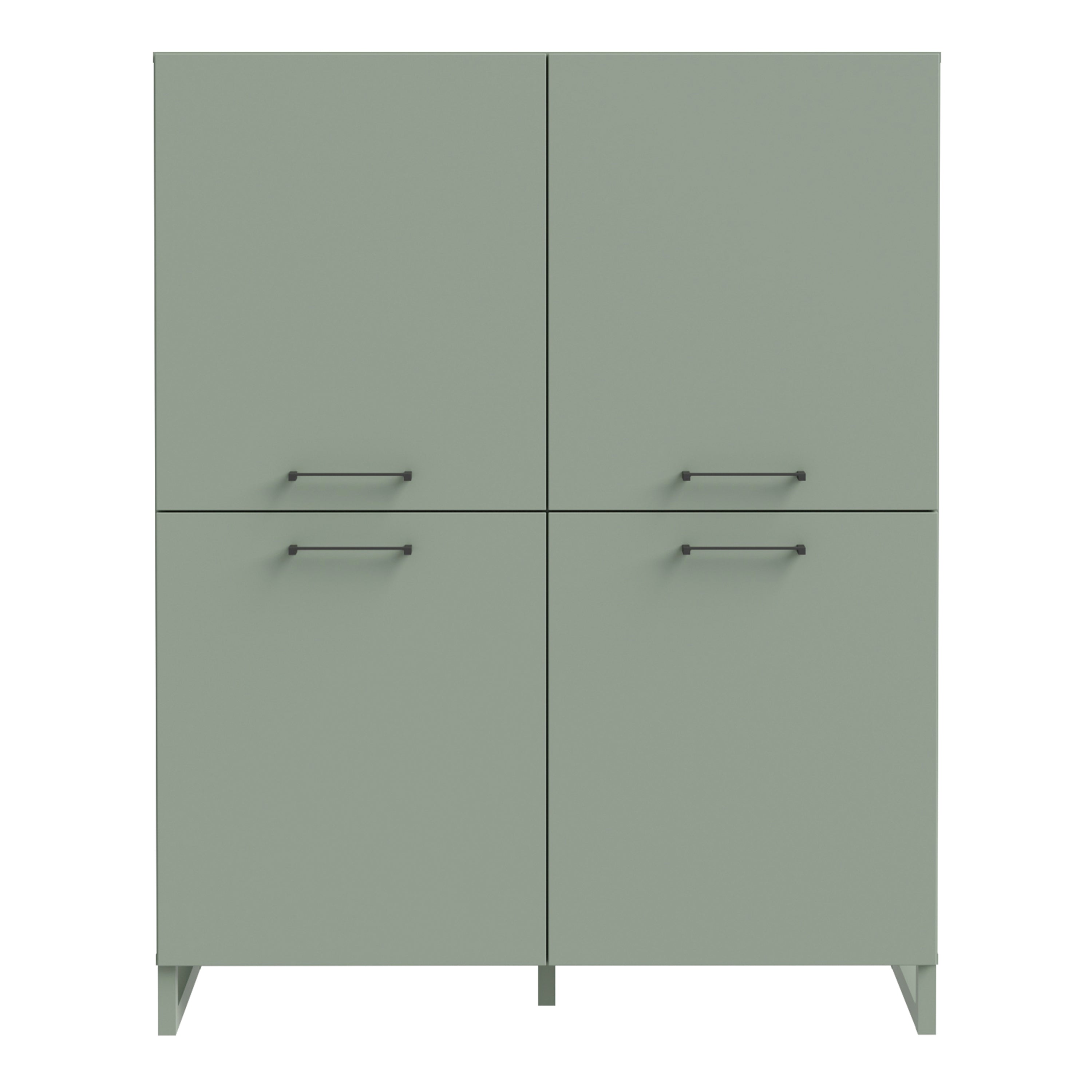 Sali 4 Door Highboard in Sage Green
