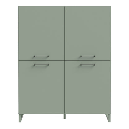 Sali 4 Door Highboard in Sage Green
