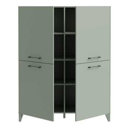 Sali 4 Door Highboard in Sage Green