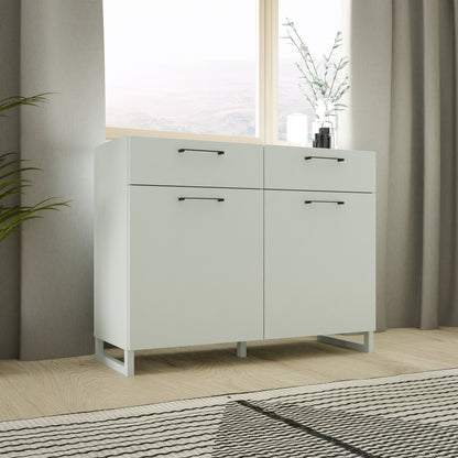 Sali 2 Door 2 Drawer Chest in Light Grey