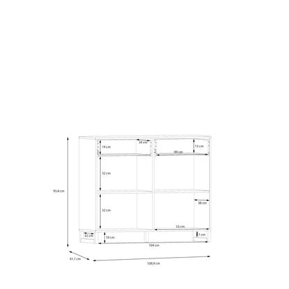 Sali 2 Door  2 Drawer Chest in Sage Green