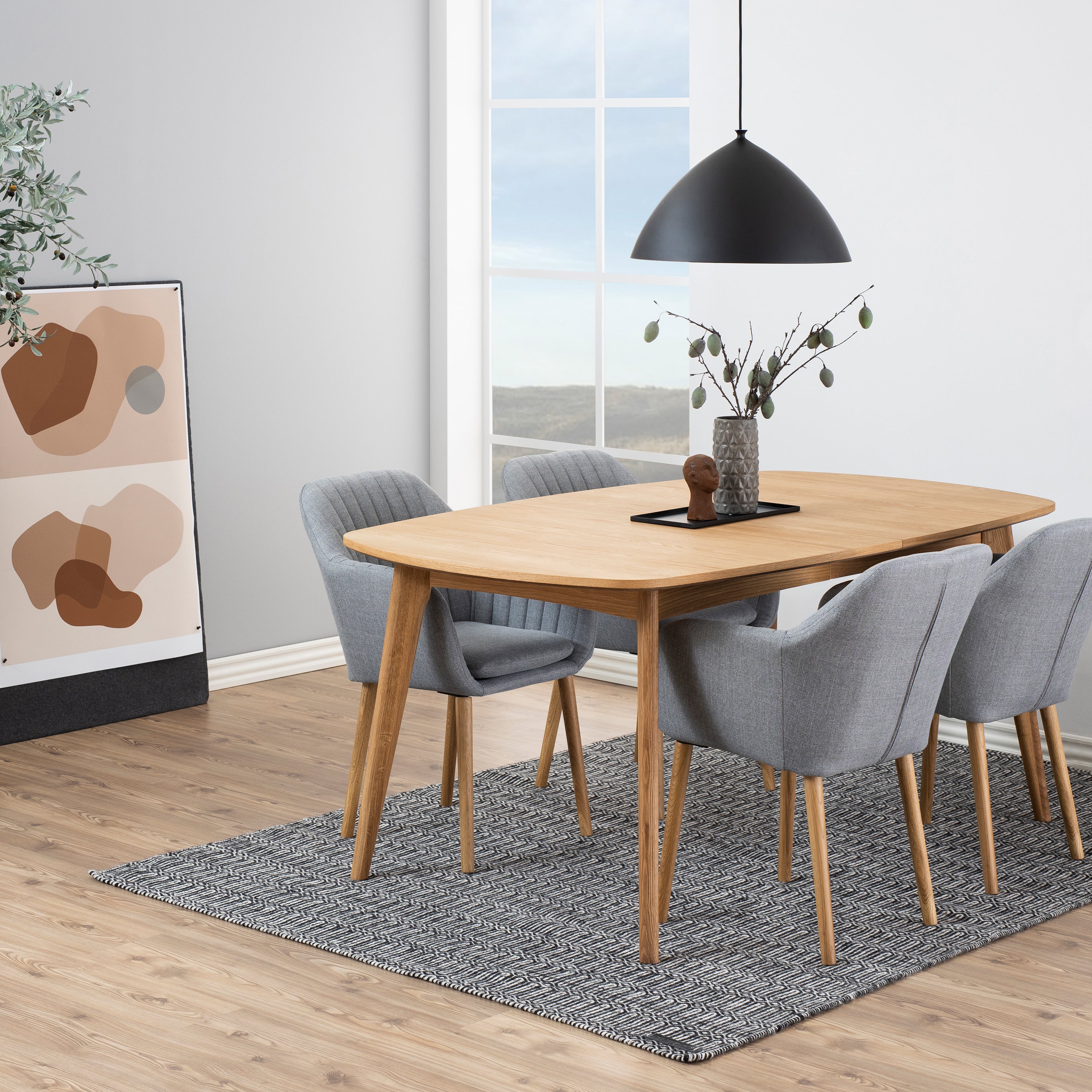 Marte Extending Dining Table in Oak