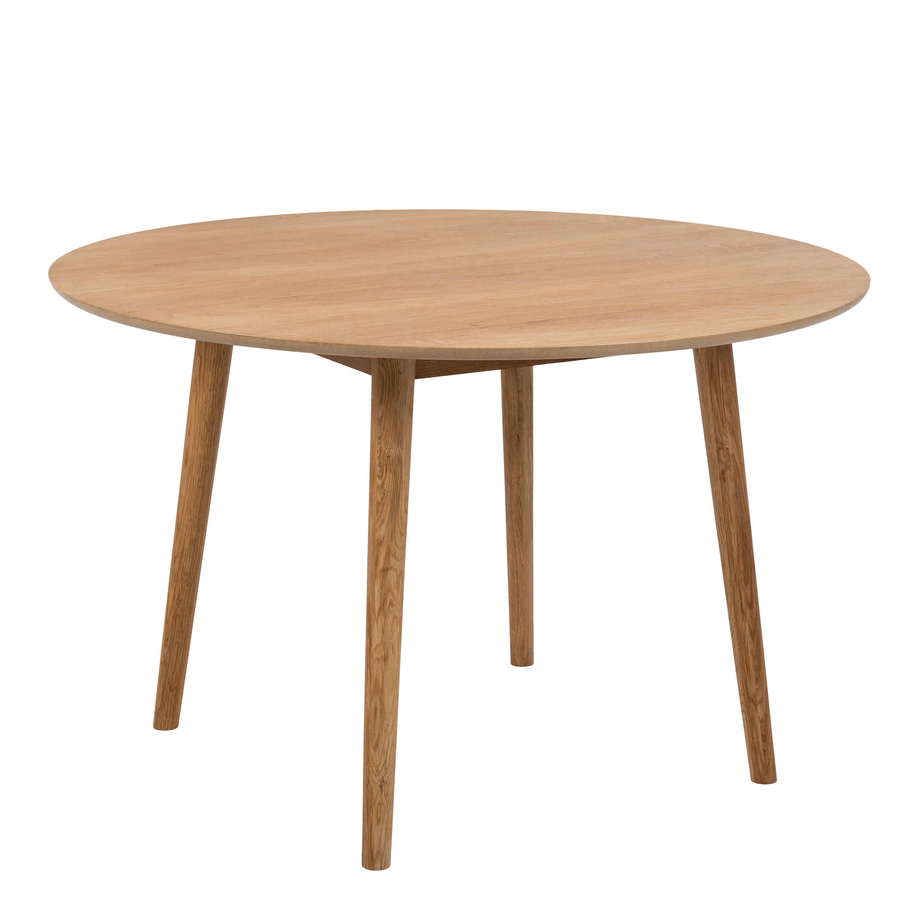 Nagano Round Dining Table in Oak Included 4 Ida Dining Chair in Oak