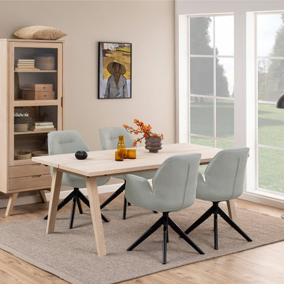 A-Line Extendable Dining Table in White Oak 200/286 x 74.6 x 95cm