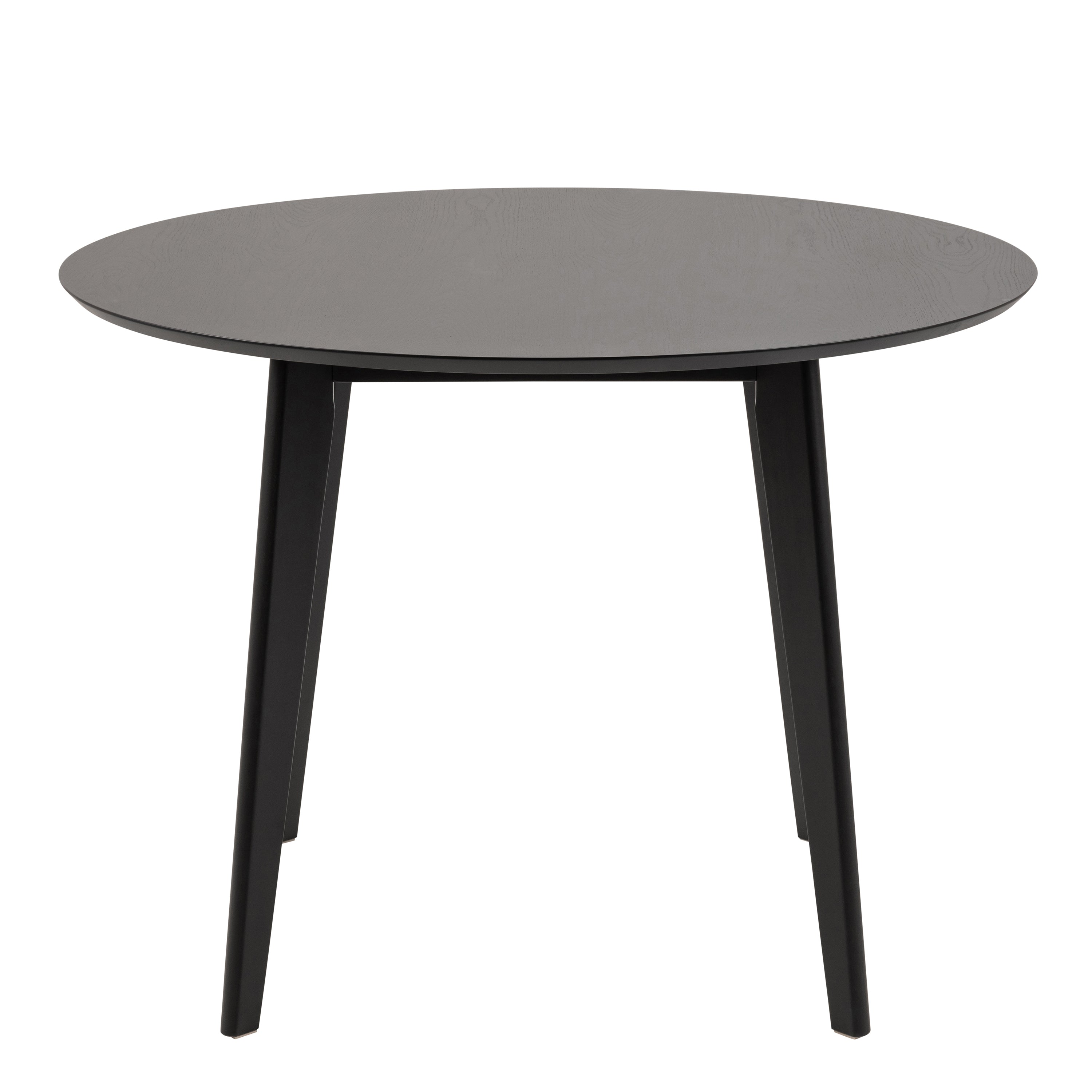 Roxby Round Dining Table in Black 105x76cm Included 4 Roxby Dining Chairs in Black