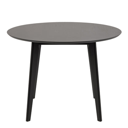 Roxby Round Dining Table in Black 105x76cm Included 4 Roxby Dining Chairs in Black