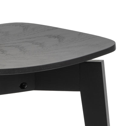 Roxby Round Dining Table in Black 105x76cm Included 4 Roxby Dining Chairs in Black