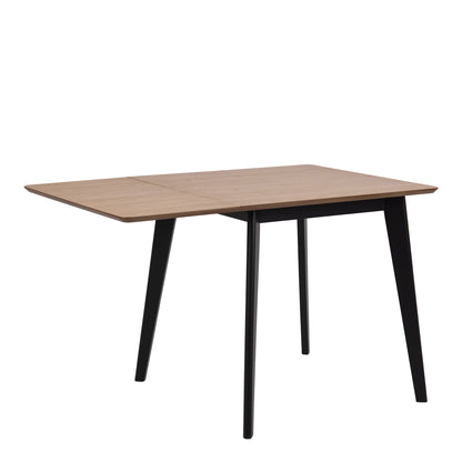 Roxby Extending Dining Table 80-120cm in Oak & Black Included 2 Roxby Dining Chairs in Black and Oak