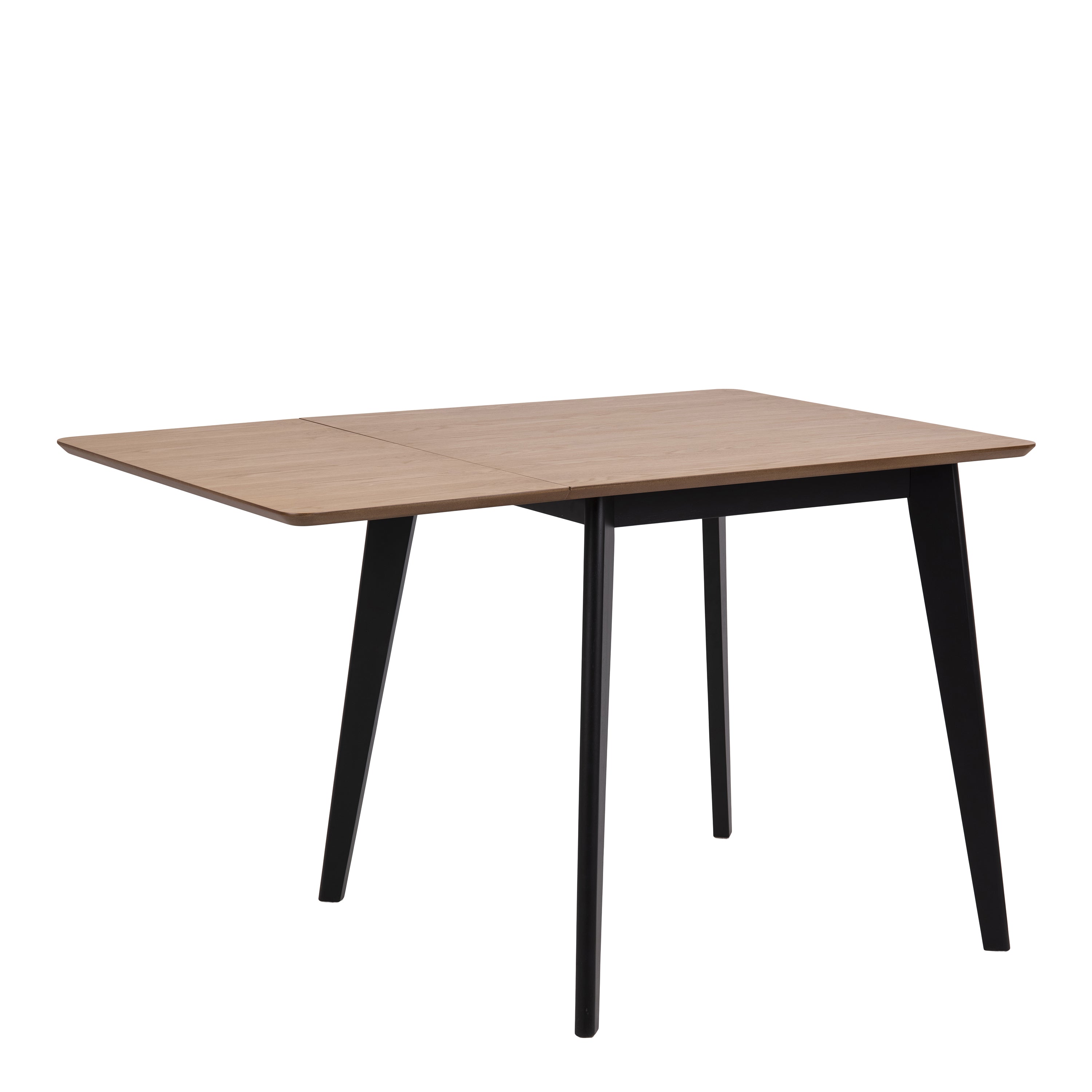 Roxby Extending Dining Table 80-120cm in Oak & Black Included 4 Roxby Dining Chairs in Black and Oak