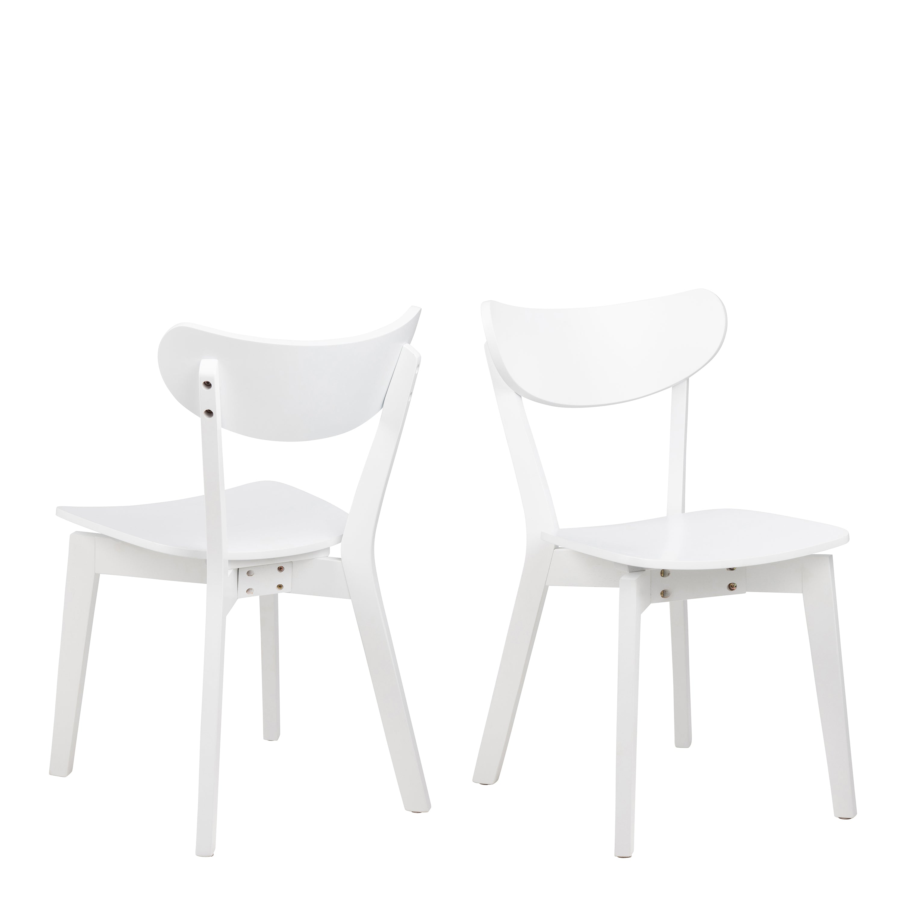 Roxby Square Dining Table in White Included 2 Roxby Dining Chair in White