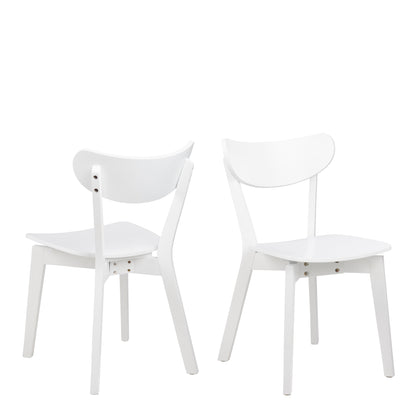 Roxby Square Dining Table in White Included 2 Roxby Dining Chair in White