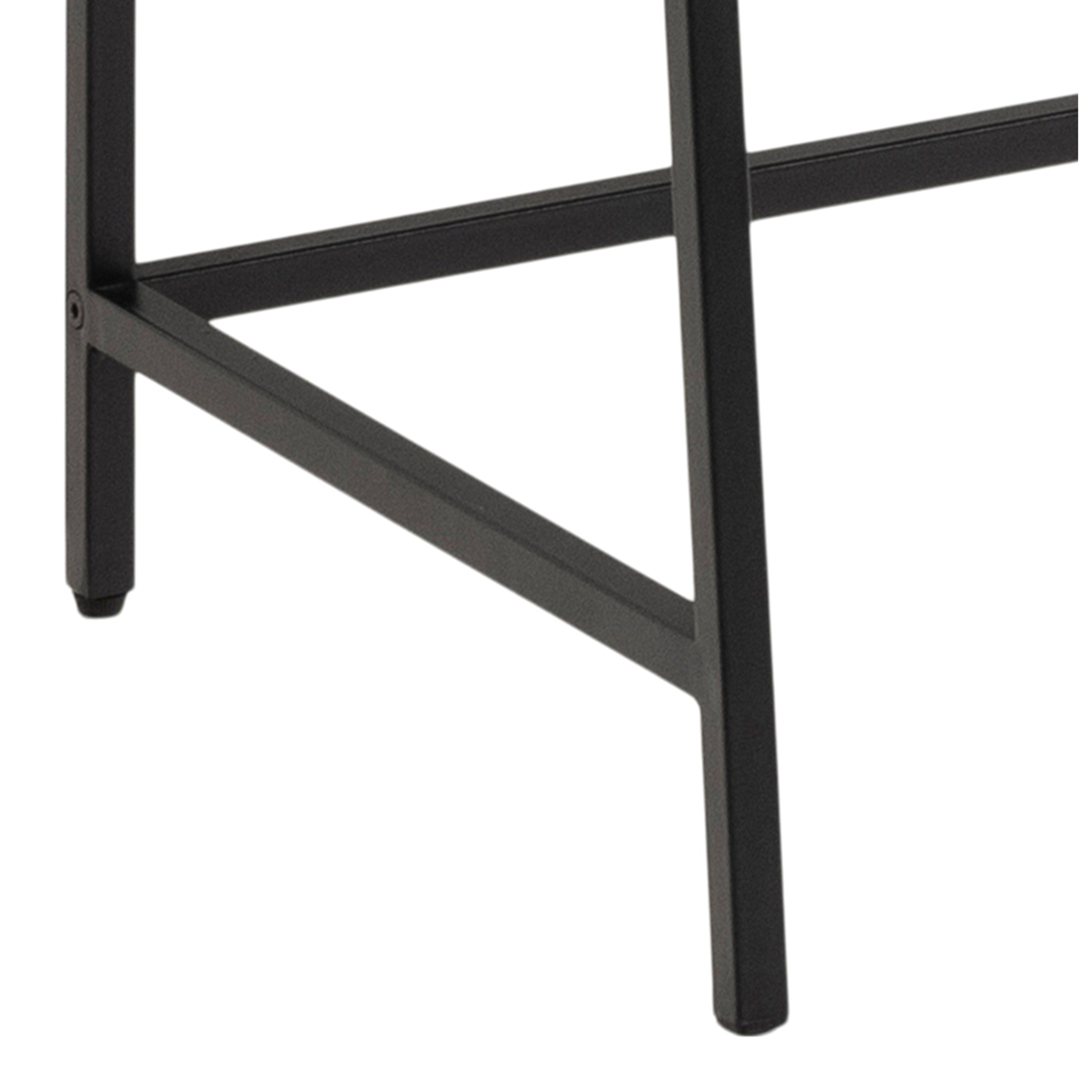 Seaford Bookcase Desk with 1 Drawer in Black and Oak