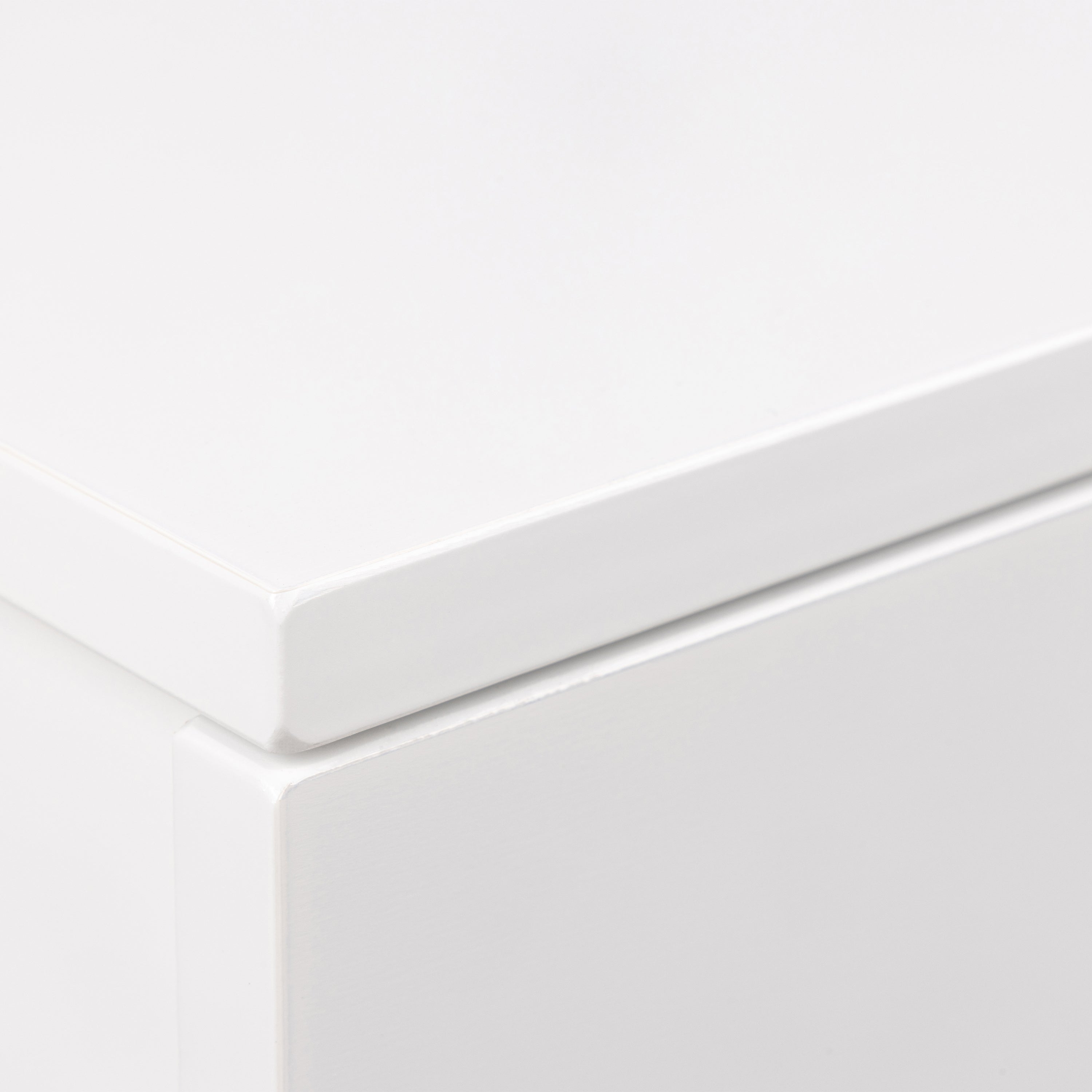 Avignon Square Bedside Table with 1 Drawer in White