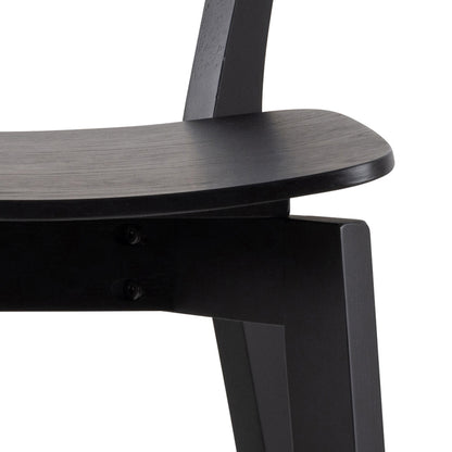 Roxby Bar Table in Black & Oak Included 4 Roxby Bar Stool in Black