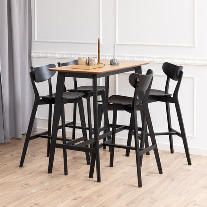 Roxby Bar Stool in Black Set of 2