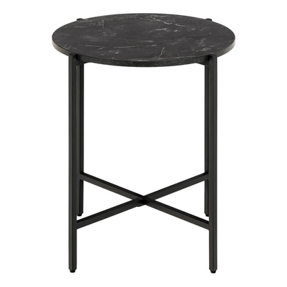 Lamoine Round Side Table in Matt Black