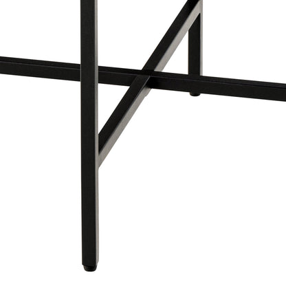 Lamoine Round Side Table in Matt Black