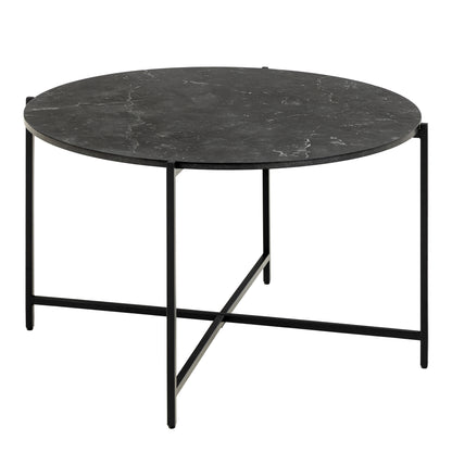 Lamoine Round Coffee Table in Matt Black