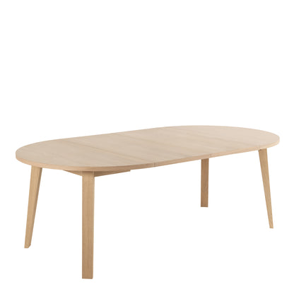 A-Line Round Extendable Dining Table in White Oak 120/220 x 120 x 75cm