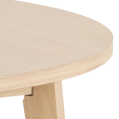 A-Line Round Extendable Dining Table in White Oak 120/220 x 120 x 75cm