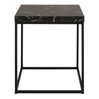 Barossa Coffee Table with Black Marble Marquina Top & Black Steel Base 40cm