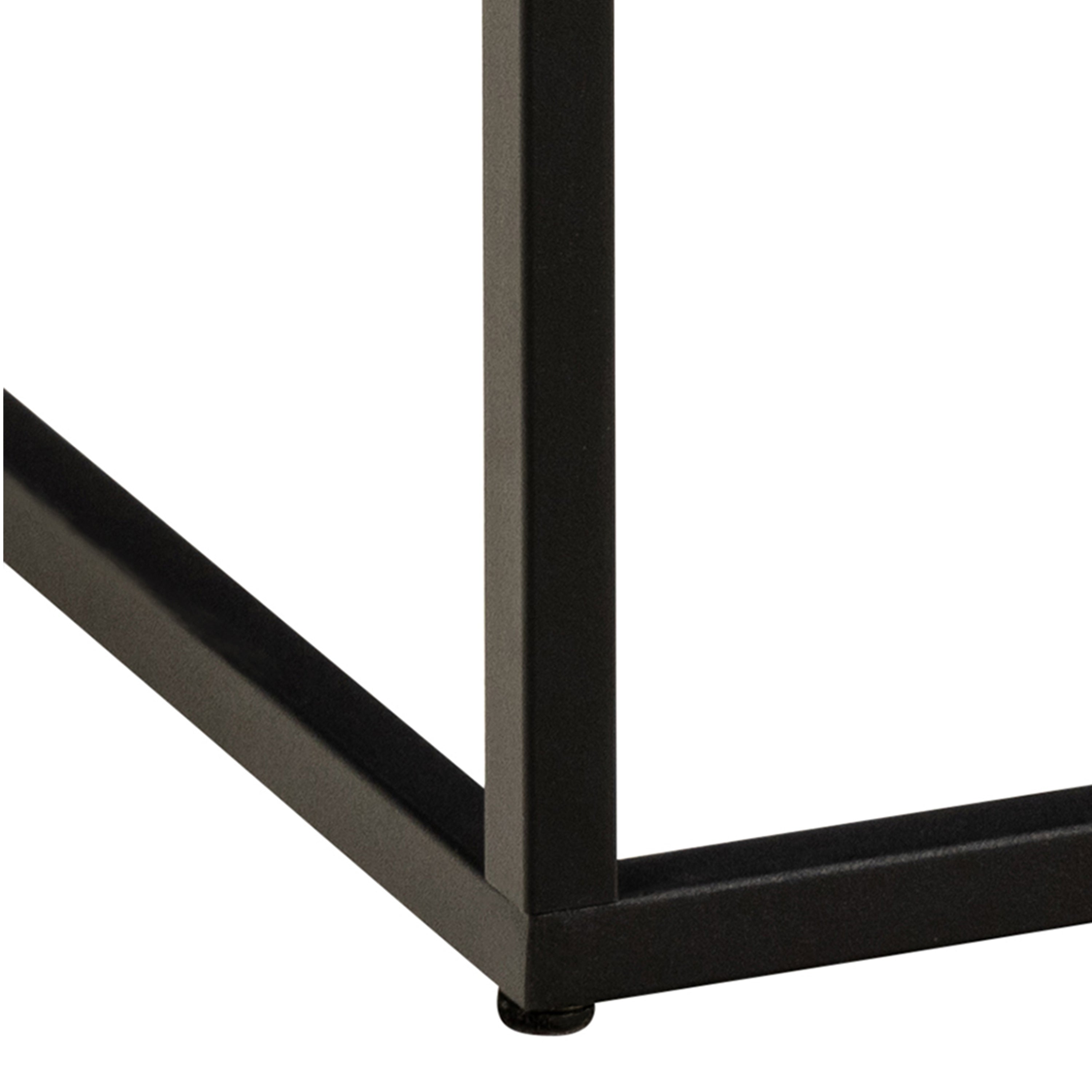 Barossa Coffee Table with Black Marble Marquina Top & Black Steel Base 60cm