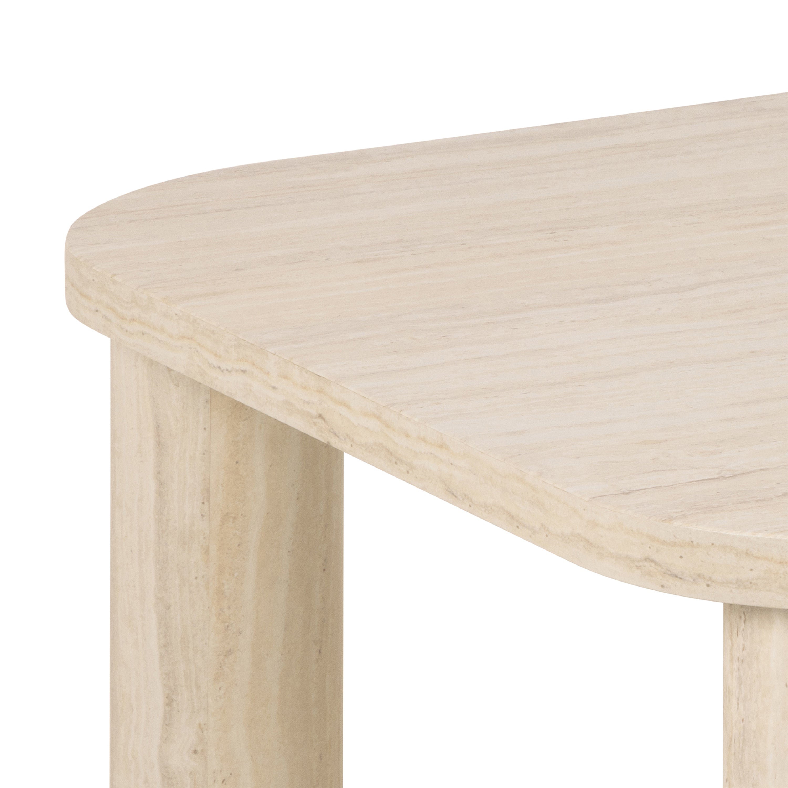 Solano Rectangular Coffee Table in Light Travertine 100 x 75 cm