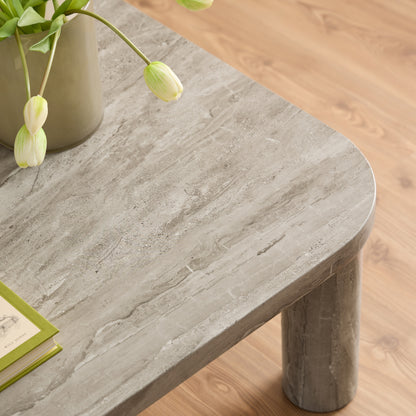 Solano Rectangular Coffee Table in grey 100 x 75 cm