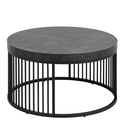 Strington Round Coffee Table in Matt Black