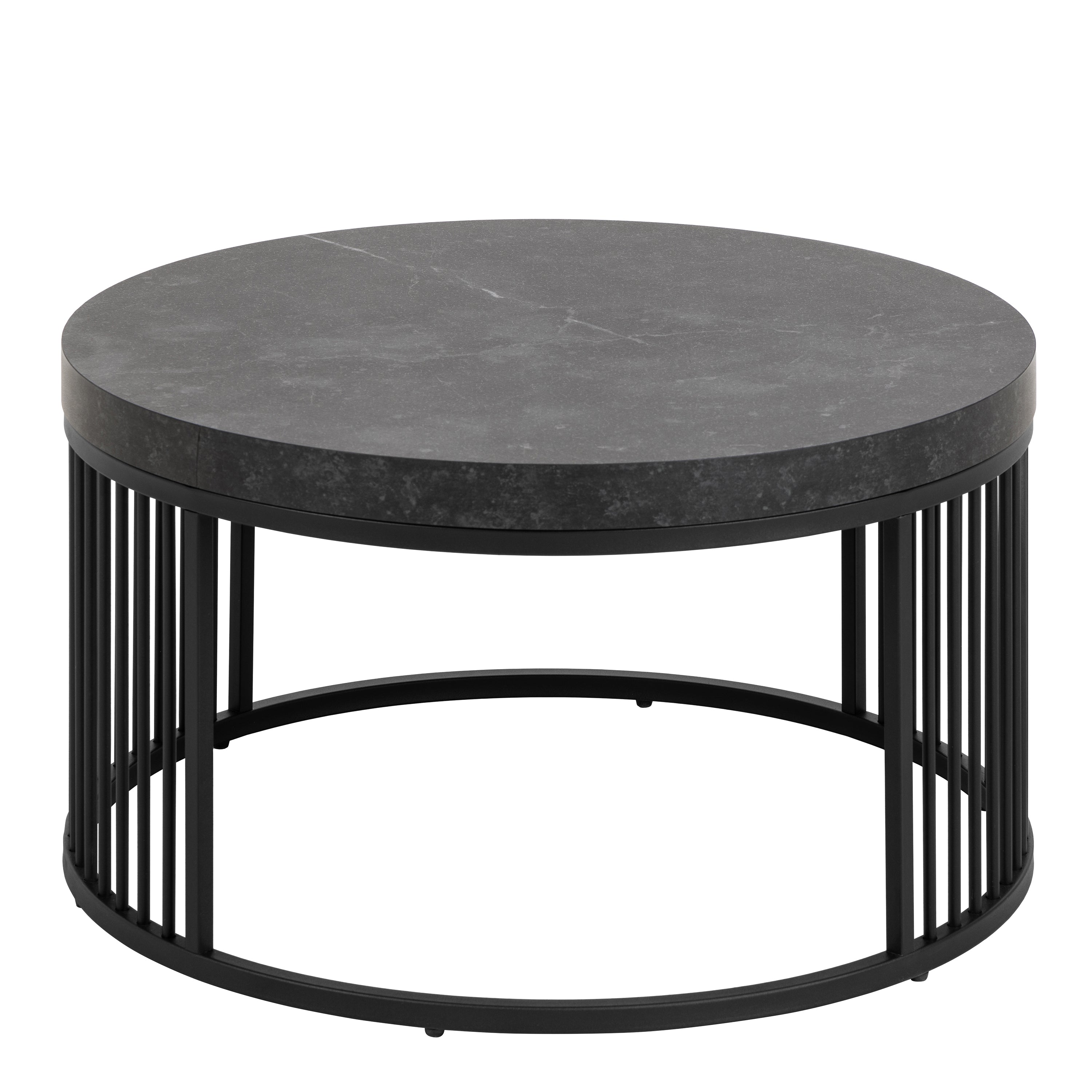 Strington Round Coffee Table in Matt Black