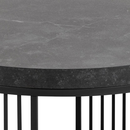 Strington Round Coffee Table in Matt Black
