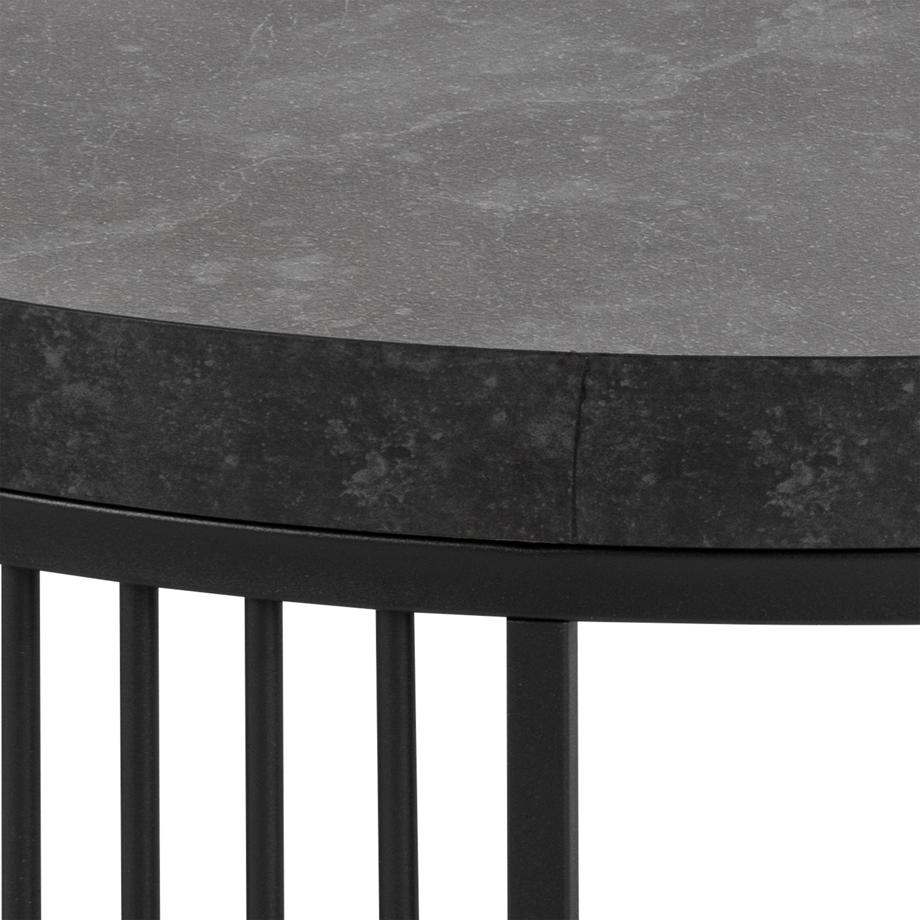 Strington Round Coffee Table in Matt Black