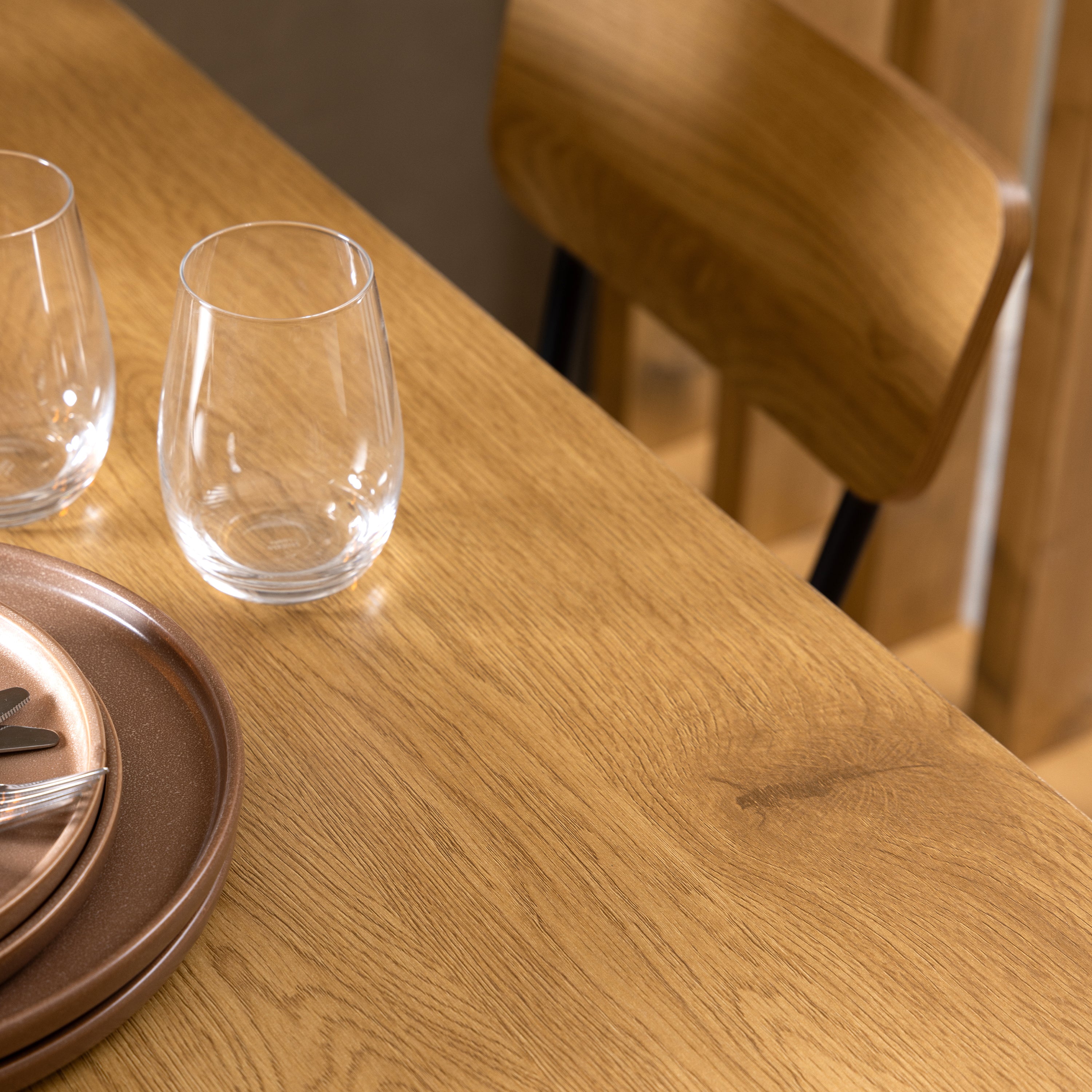 Peru Rectangular Dining Table in Wild Oak 120x75cm