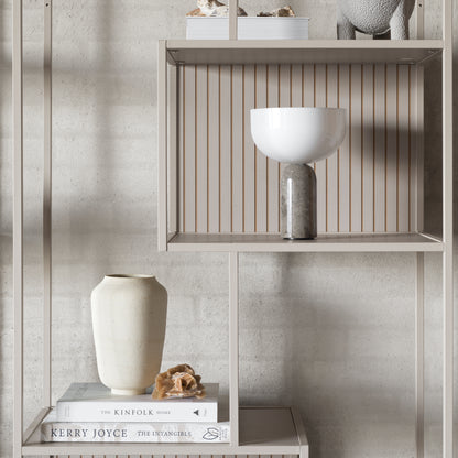 Seaford Tall Grey Metal Bookcase with 5 Shelves