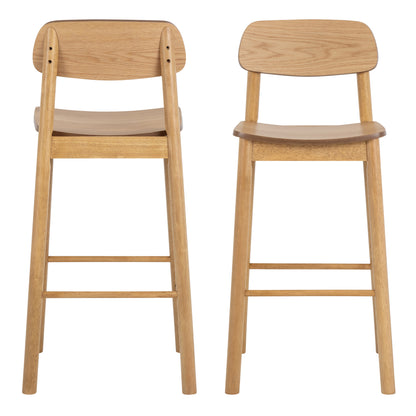 Barlow Bar Stool in Matt Oak Set of 2