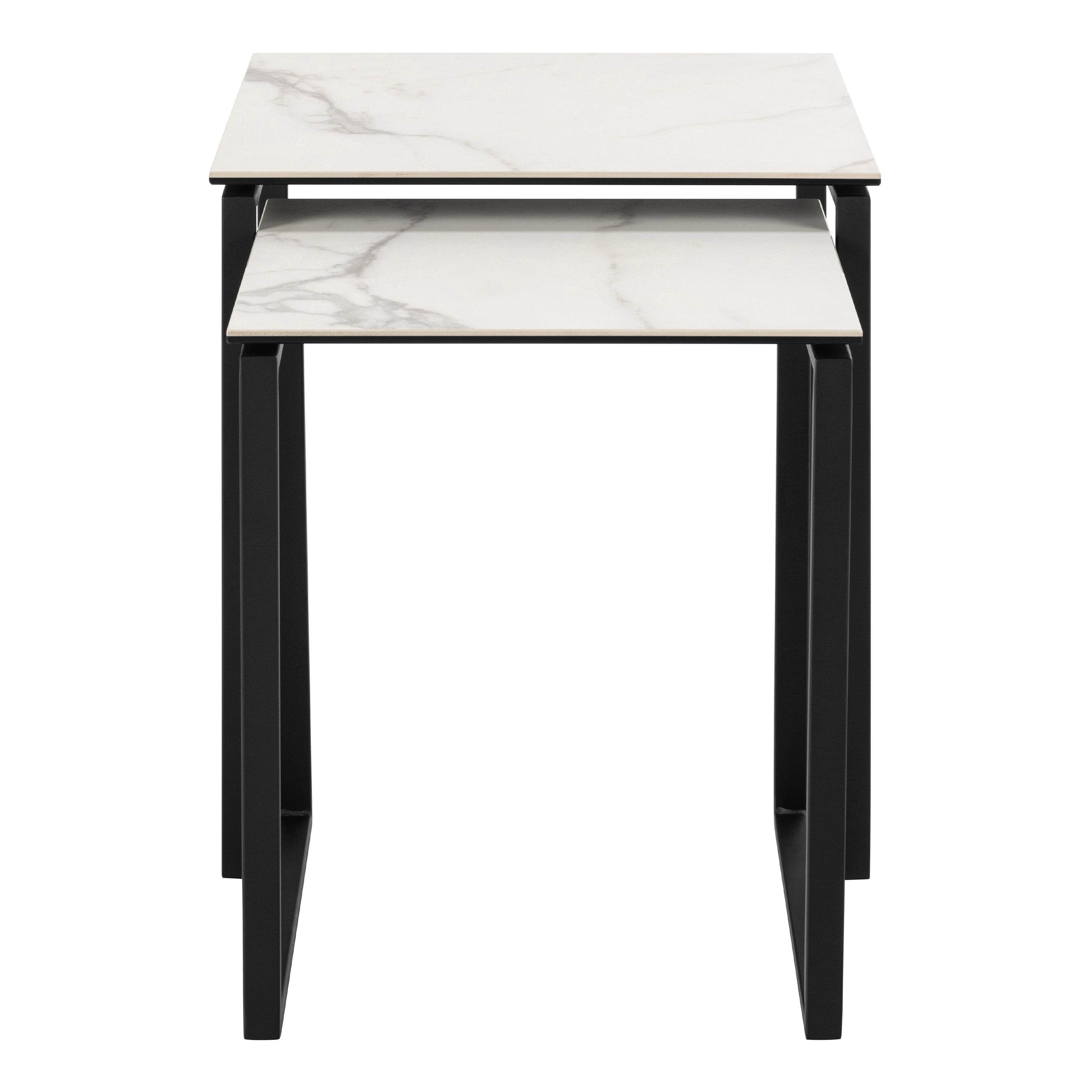 Katrine Square Coffee Table Set in Ceramic White