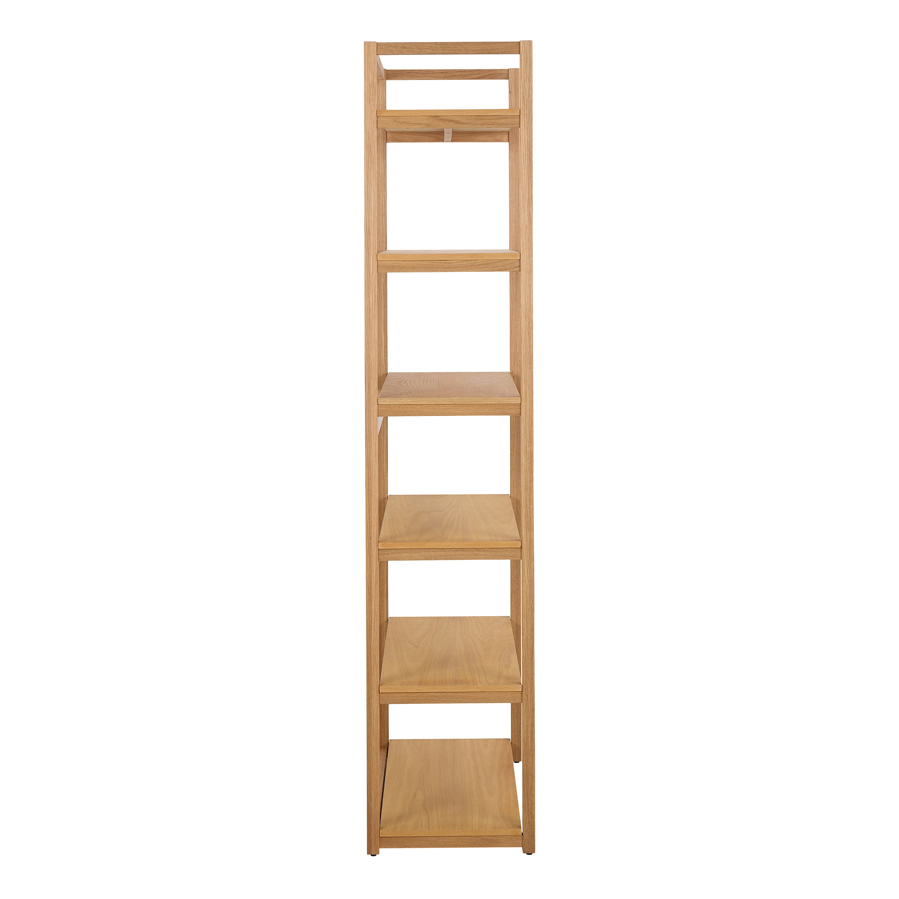 Ludza Rectangular Bookcase With 6 Shelves in Oak