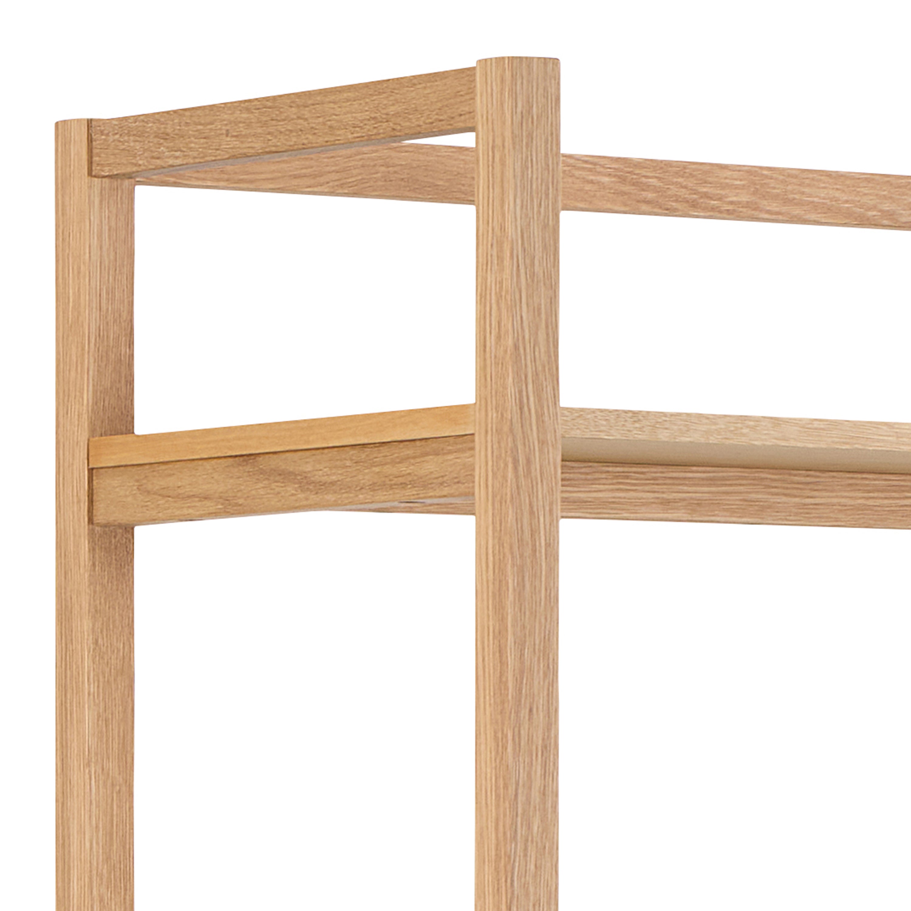 Ludza Rectangular Bookcase With 6 Shelves in Oak