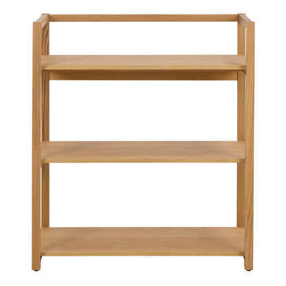 Ludza Rectangular Bookcase With 3 Shelves in Oak