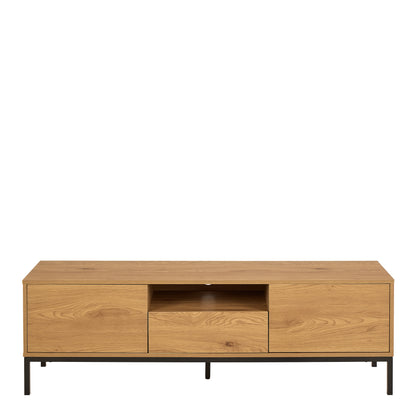 Seaford Tv Unit 2 Doors 1 Drawer in Matt Wild Oak