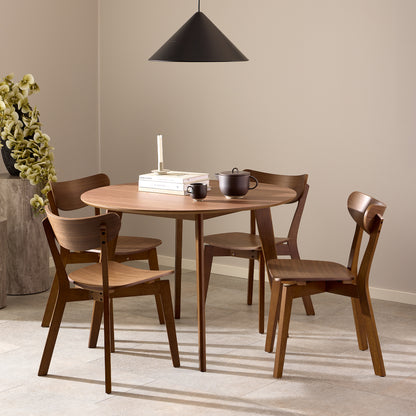 Roxby Round Dining Table in Walnut 105x76cm
