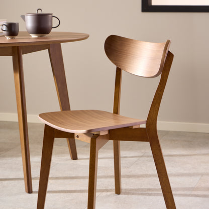 Roxby Round Dining Table in Walnut 105x76cm